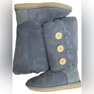 UGG Size 5 Women’s Bailey Button Triplet II Tall Boot Blue